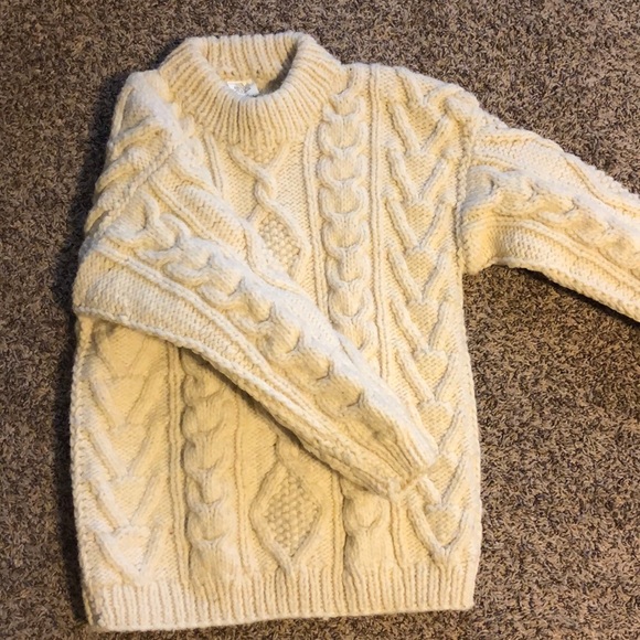 100% wool chunky cable knit sweater - Picture 1 of 5